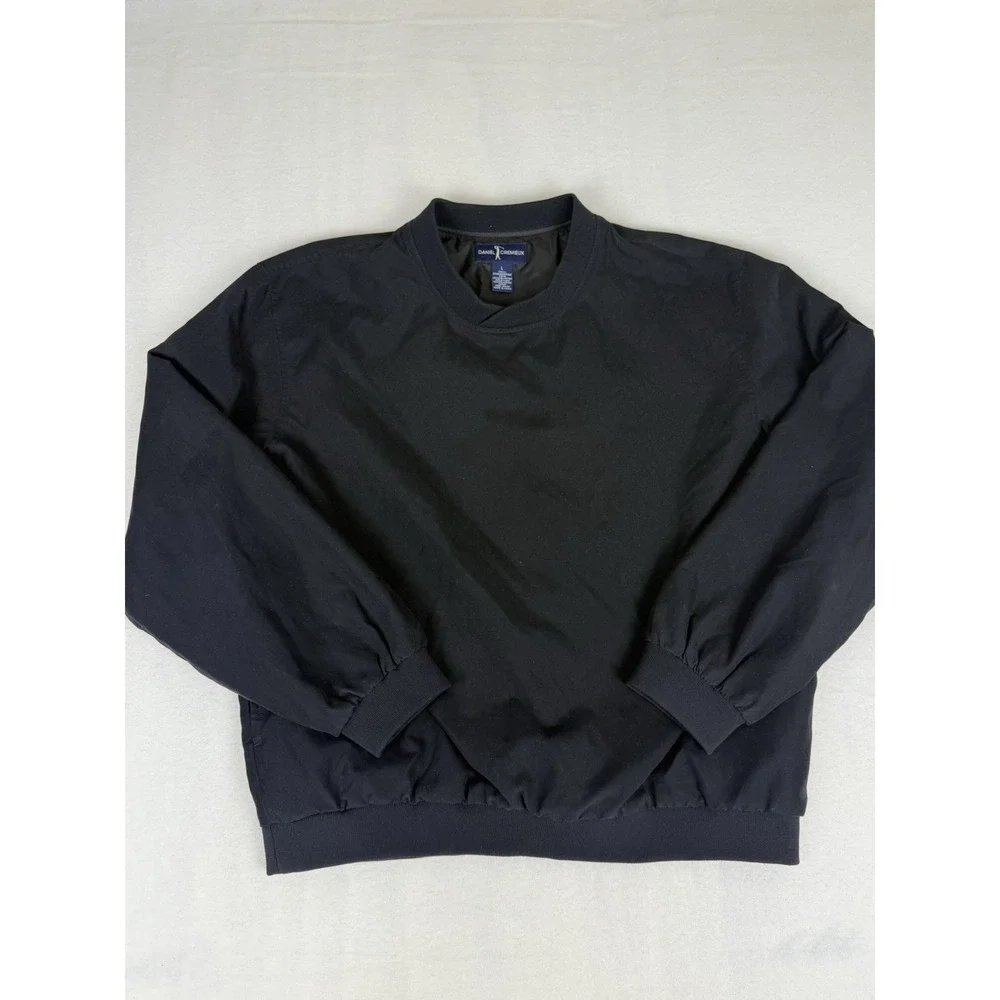 Daniel Cremieux Golf Jacket Mens L Black Pullover Windbreaker Outdoor‎
